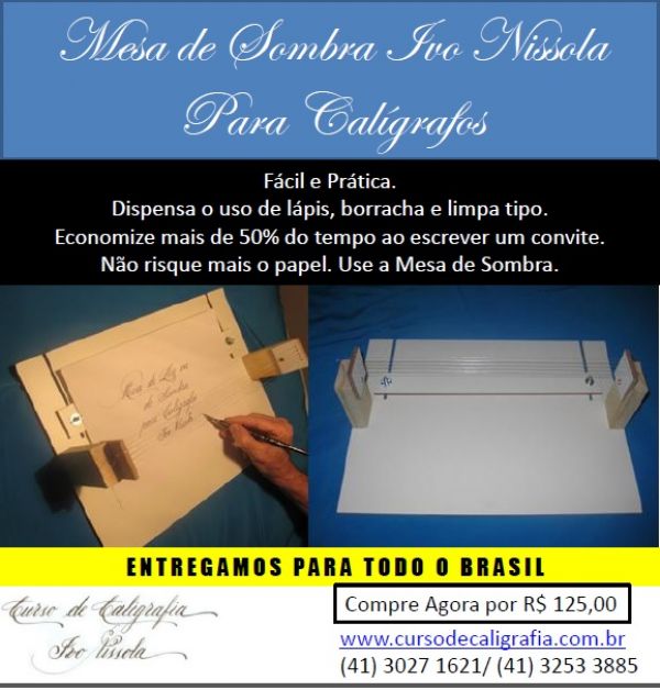 Mesa de sombra para calígrafo