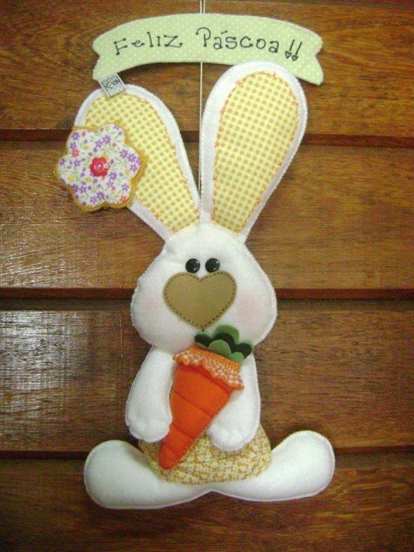 Coelhos de Páscoa em Feltro Vários Modelos Tam. Grande Dadimel Presentes