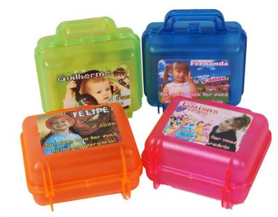 10 Maletinhas de acrílico Personalizadas