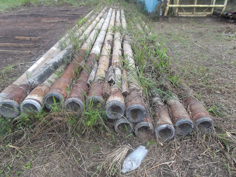24 ton de tubos de aço de 6” Sch 120, 6 5-8 x 0,5 pol
