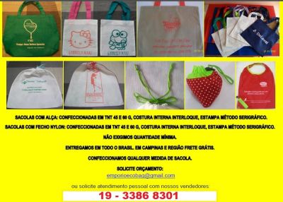 Sacola ecológica retornável personalizada (ecobag)