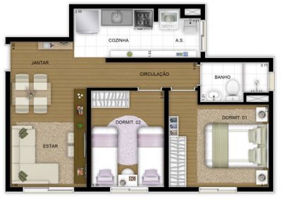 Apto ABCD 2 Dorms - Saia do Aluguel