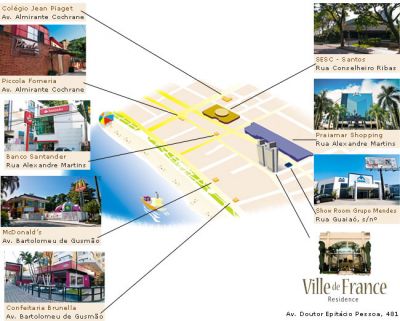 Apartamento a venda em Santos - entrega - ago/13 - Grupo Mendes - Ville de France - vista permanente