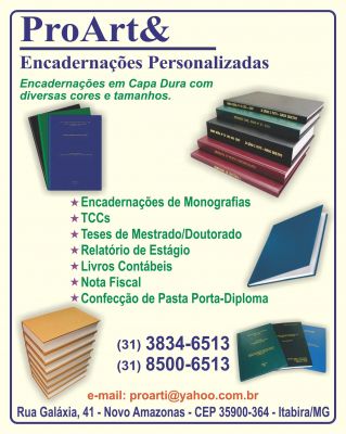 Encadernação de Monografias - Livros Contábeis - Gravação Dourada ou Prateada