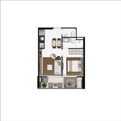 Estação Gabrielle Campo Belo - Aptos de 36 m² á 84 m² - 1 dormt !!!!