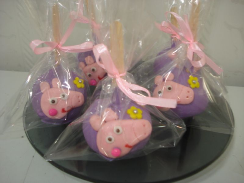 Docinhos modelados finos infantis maça do amor bolos peppa frozen minions sarvore francesa ceia 