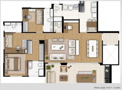 Vendo APTO no PLENO SANTA CRUZ / 141m² / 3 vagas