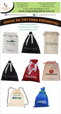 sacos de tnt e nylon personalizados