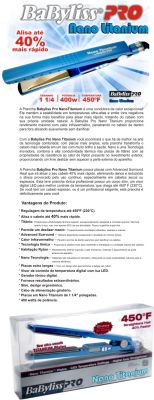 Prancha / Chapinha Babyliss®pro Nano Titanium 