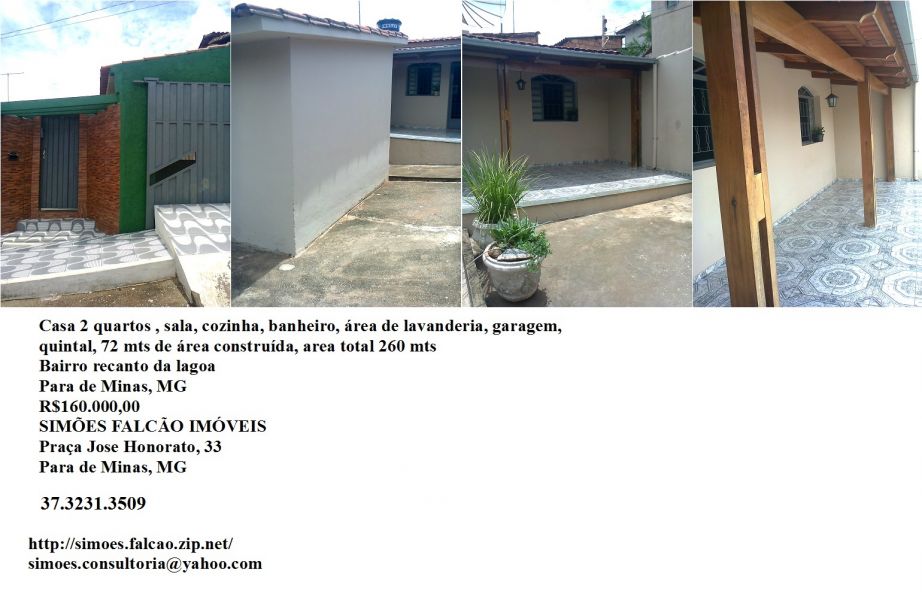 Casa 2 quartos recanto da lagoa 