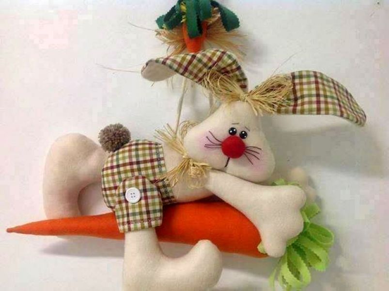Coelhos de Páscoa em Feltro Vários Modelos Tam. Grande Dadimel Presentes