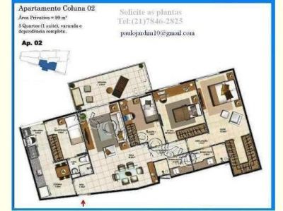 APARTAMENTO TIJUCA 3 QUARTOS 2 VAGAS 99M - LANCAMENTO