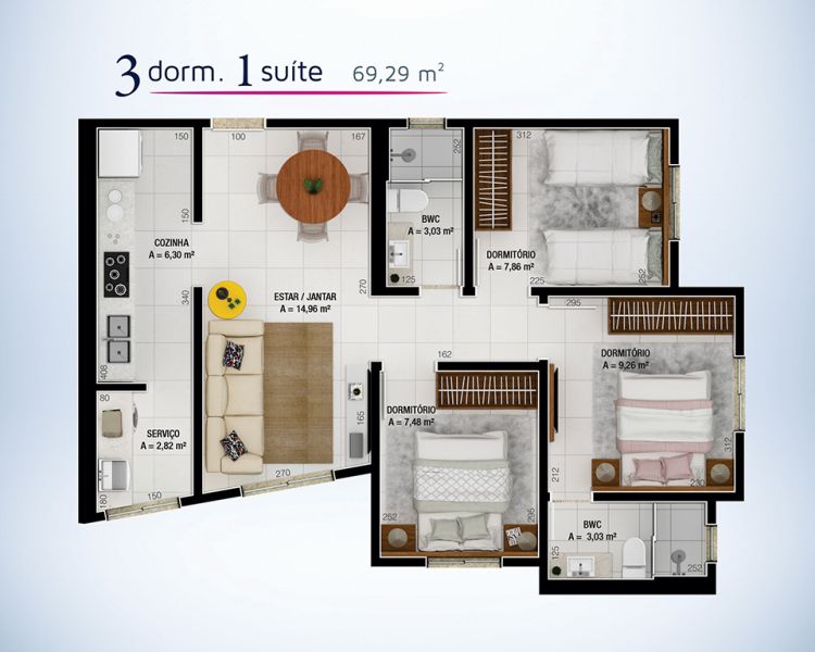 Premier residencial bairro Cristo Rei Içara apartamento a venda
