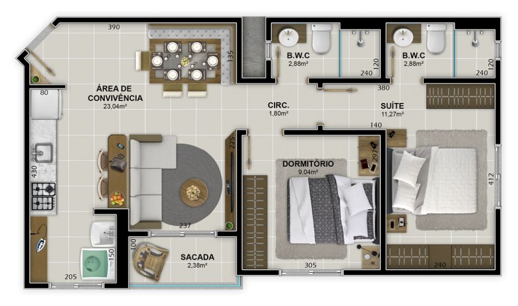 Blue Tower residencial bairro Centro Criciúma