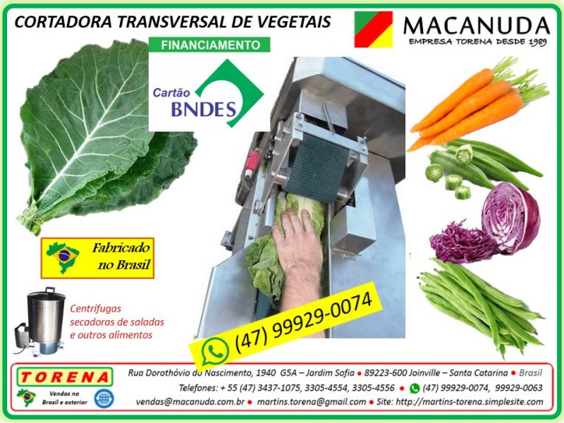 Cortador Industrial de Couve Fininha, marca Macanuda