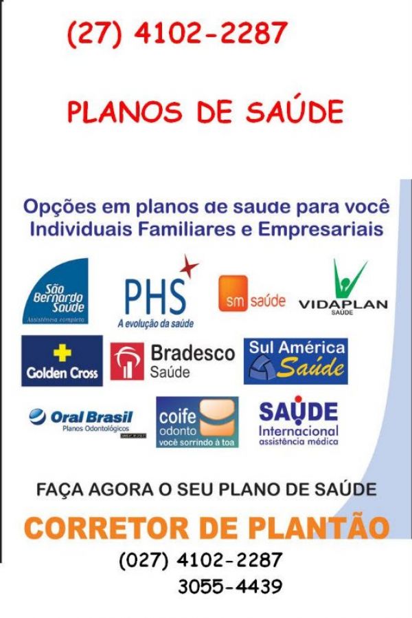 Planos de Saúde Es (27) 3055-4439 / 4102-2287