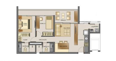 Huma Klabin - Aptos de 44 m² e 67 m² - 1 e 2 dormts !!!