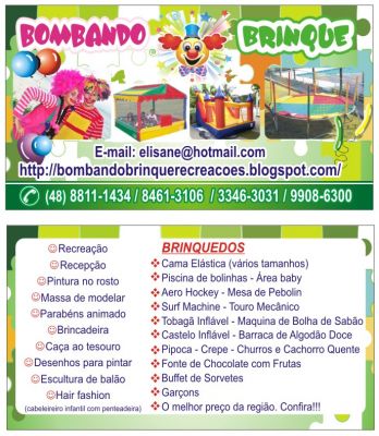 aluguel de Brinquedos e recreação infantil na Grande Florianópolis