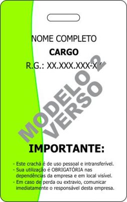 Crachá PVC ou Polaseal