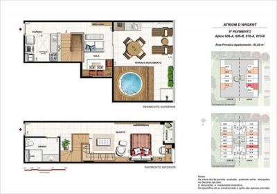 ATRIUM D'ARGENT - Cobertura Duplex 1 quarto 83,95m² no Noroeste