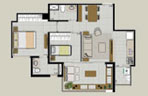 Apartamento 701 Arizona 74 m² 2 dorms 1 ou 2 vagas R$658.000,00