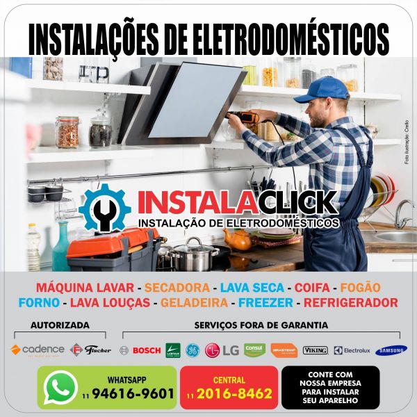 Serviço de instalação para eletrodomésticos