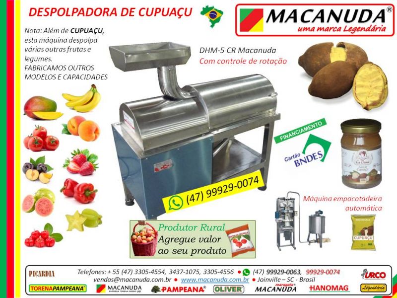 Despolpadora de Manga Profissional marca MACANUDA