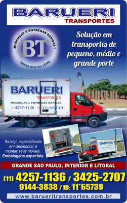 Mudança em Alphaville,Aldeia da Serra,  Barueri, Cotia, Itapevi, Osasco e Grande São Paulo