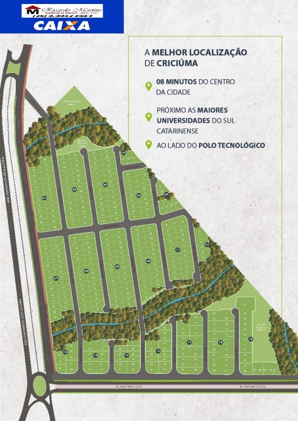Loteamento Luiza Pizzetti bairro Universitário Criciúma