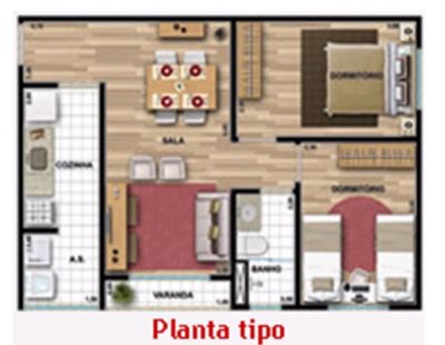 Apartamento mensais a partir de 300 reais