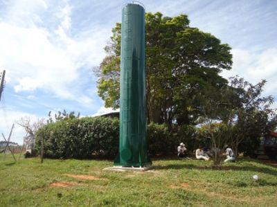 caixa d água metalica