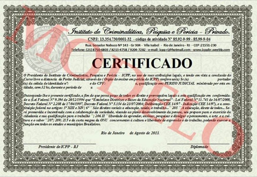 Curso livres de perito judicial e Grafotécnico e documentoscopia