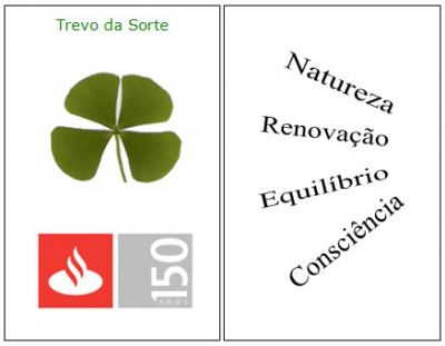 TREVO DE 4 FOLHAS - Cartões Plastificados