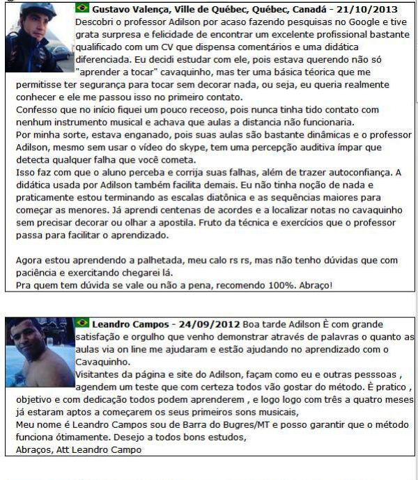 Aulas de Cavaquinho. Banjo & Violão Via Internet 2014 (Aprenda s/ sair de sua casa) Ao vivo