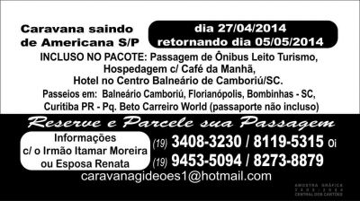CARAVANA GIDEÕES 2014 