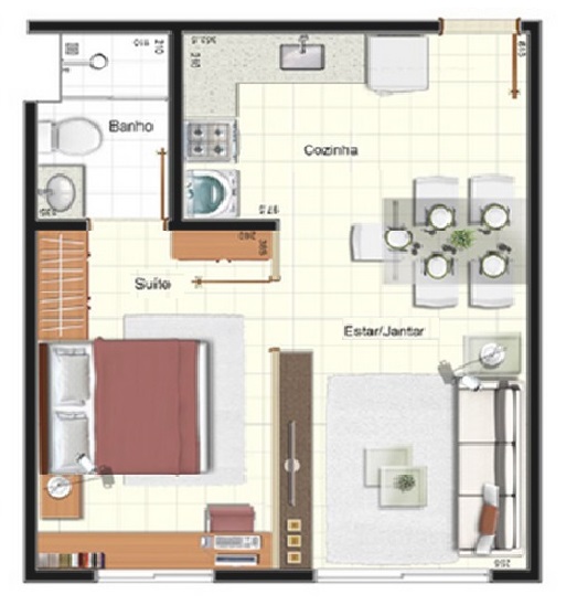 1 Qto  -Ceilândia DF financ. Caixa / FGTS