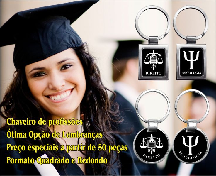 Chaveiros personalizados e temáticos