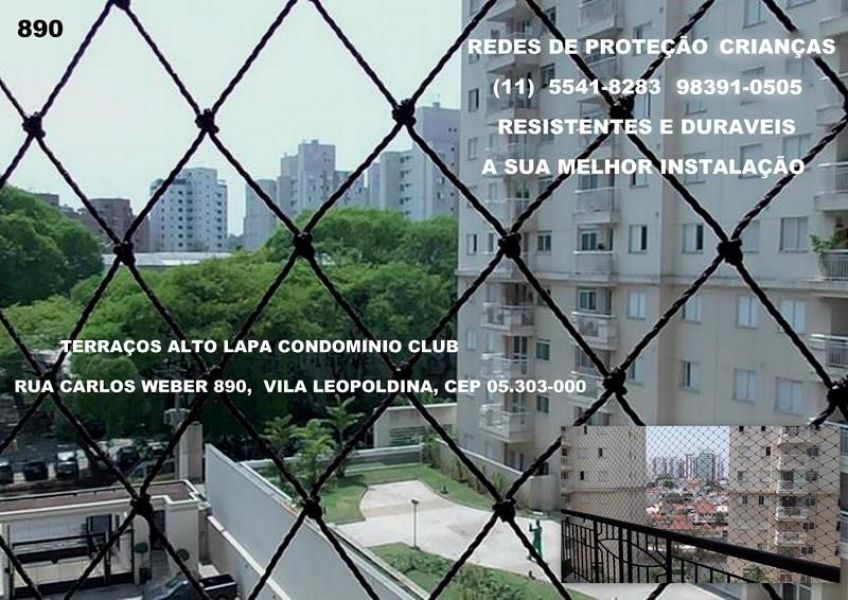 Instalação de Redes de Proteção na Vila Leopoldina, (11)  98391-0505 zap 