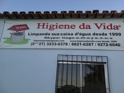 Limpeza de caixa d'água há 12 anos é com a Higiene da Vida