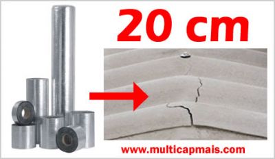 Fita multiuso – manta asfaltica aluminizada - 20 cm x 10 metros - BA