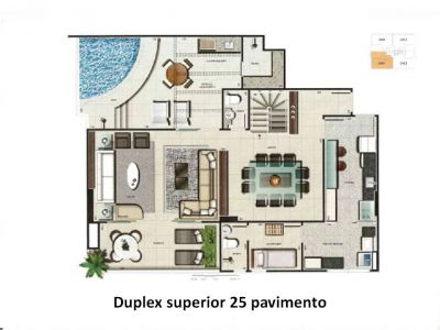 COBERTURA DUPLEX 4 QUARTOS EMÁGUAS CLARAS-LESSENCE DU PARC