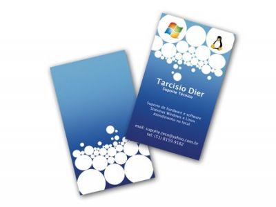 Cartões de Visita - Supremo 300g - 5x9 - 4x4 cor