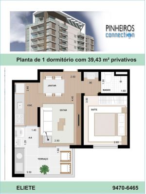 PINHEIROS CONNECTION - 1 E 2 DORMITÓRIOS - PRÓXIMO AO HOSPITAL DAS CLÍNICAS