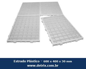 Estrado Plástico 600 x 400 x 30 mm 