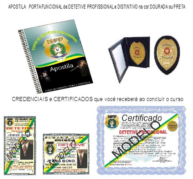 Curso de detetive profissional frete grátis para todo brasil
