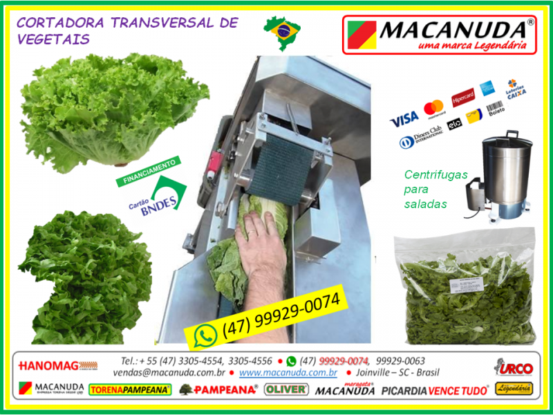 Indústrias de Conservas, Fatiadoras automáticas de Hortaliças MACANUDA