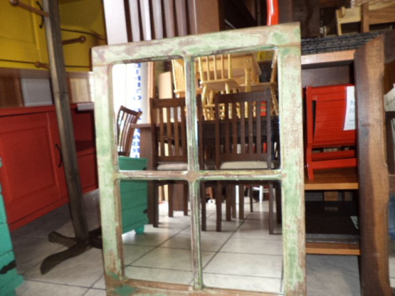 Janela espelho, madeira de demolição