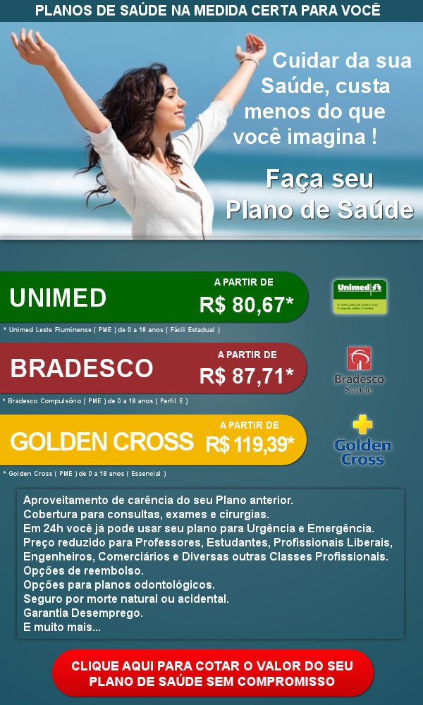 Planos de Saúde RJ -AMIL | DIX | MEDIAL | UNIMED | SUL AMÉRICA | GOLDEN CROSS | ASSIM | SALUTAR  RJ