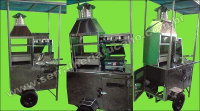 Carrinho de Cachorro Quente e Churrasquinho EM AÇO INOX