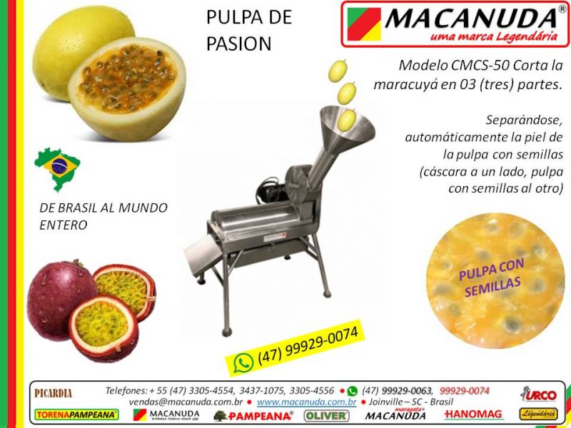 Maracujá de Carmo do Paranaíba Despolpadoras Macanuda